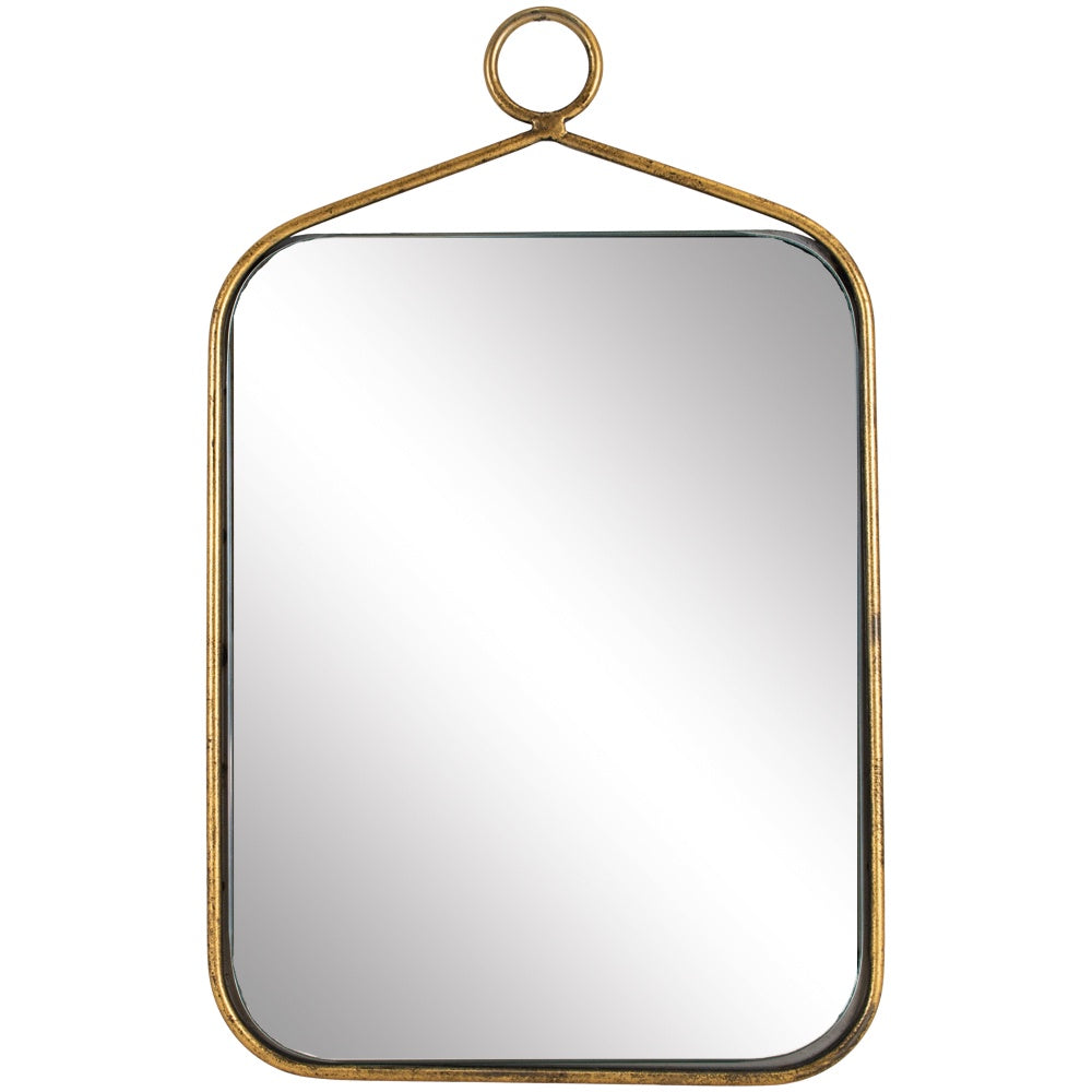 Antique Brass Hanging Mirror