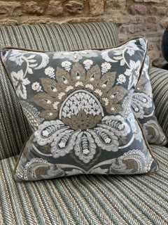 Cushion in Zoffany Pomegranate Velvet