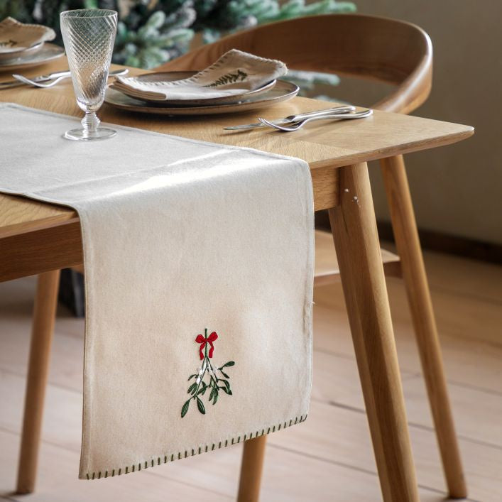 Mistletoe Christmas table Runner (small)