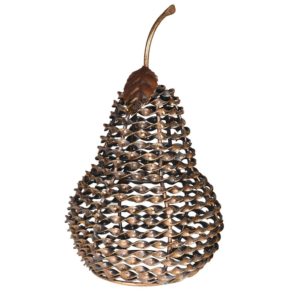 Metal Twist Pear Decoration