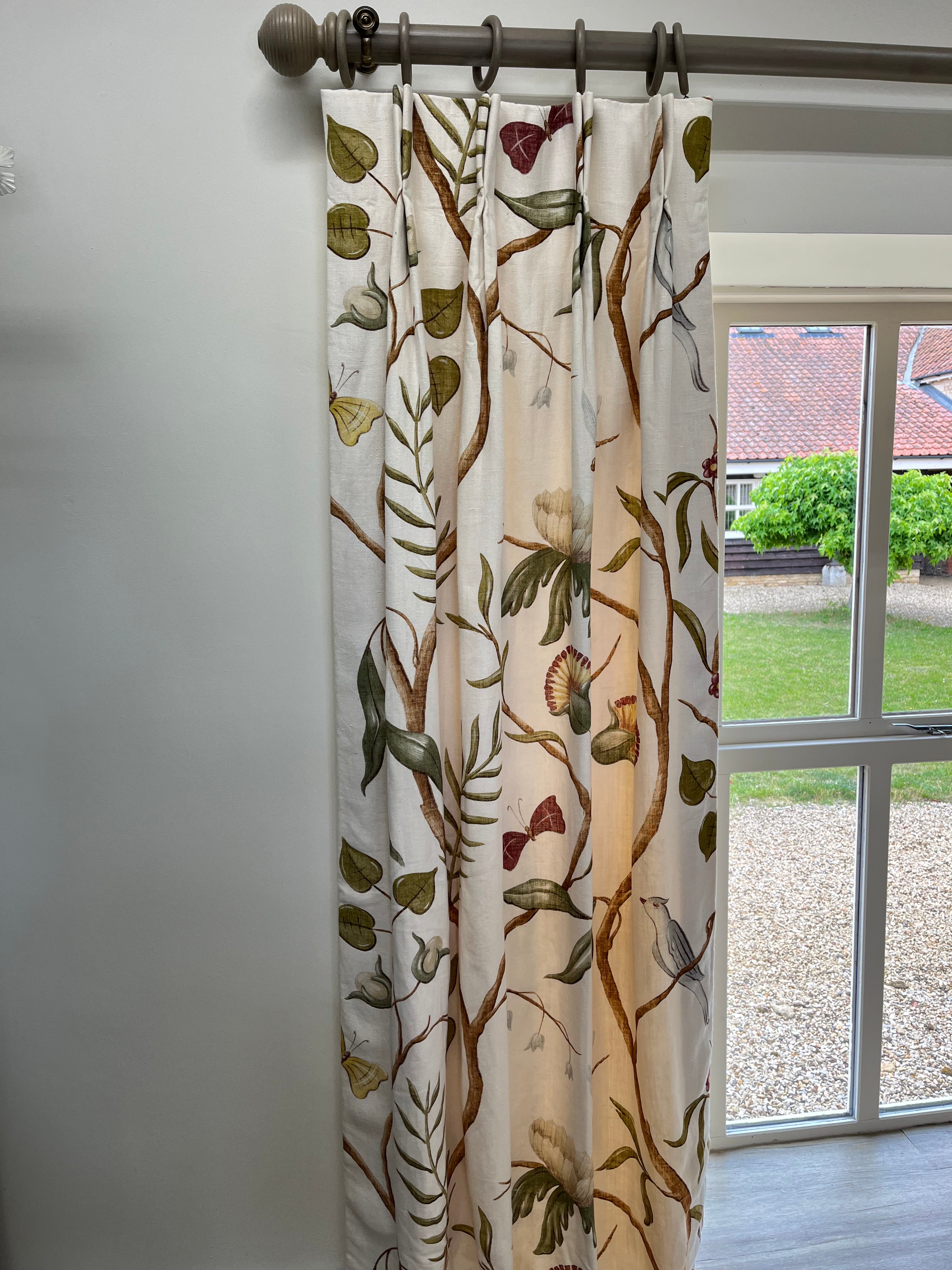 Ex-Display Double Pinch Pleat Curtains in Lewis and Wood Adams Eden