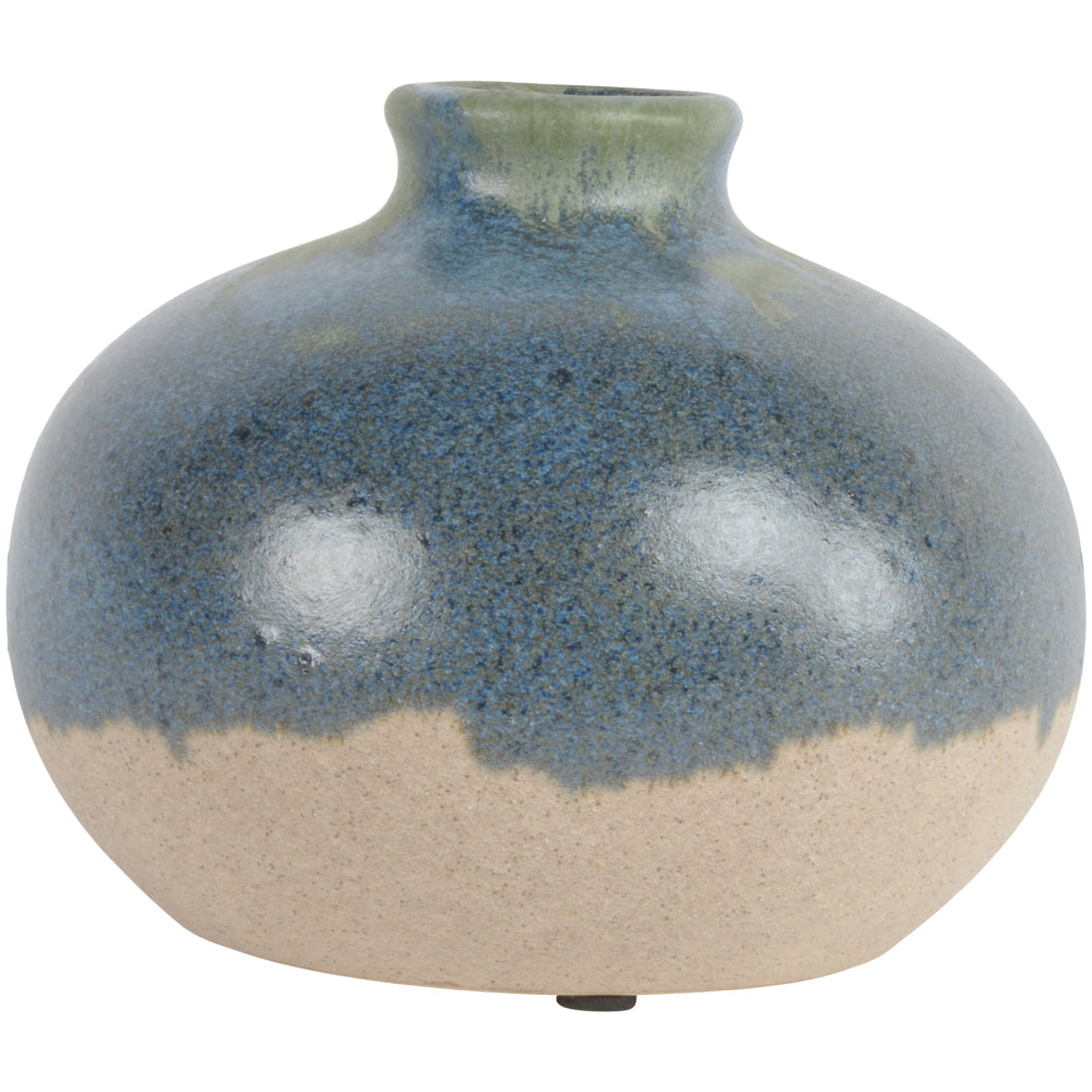 Blue/Green Dipped Stem Vase