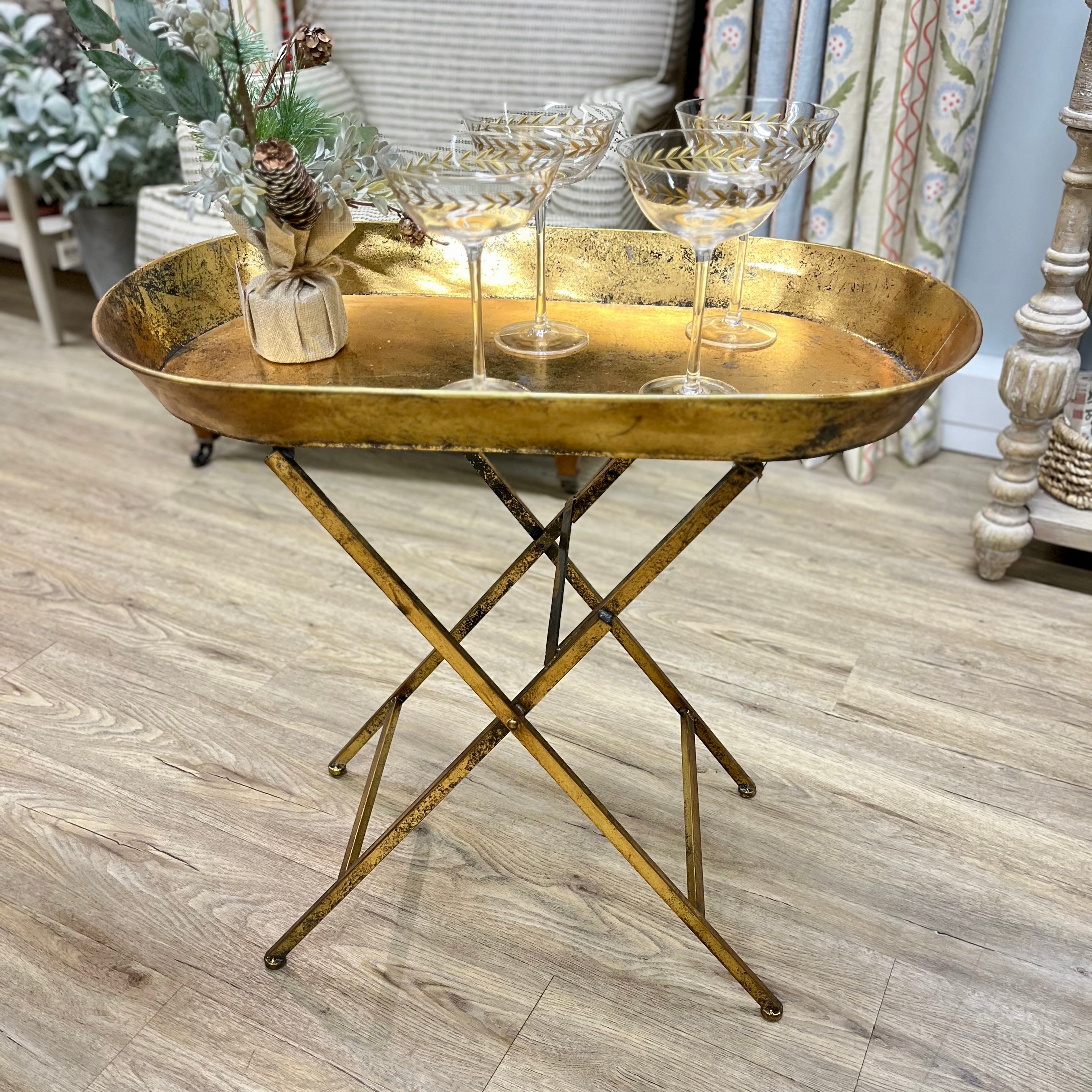 Gold Tray Table