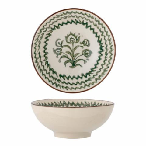 Heikki Bowl Green and White