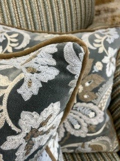 Cushion in Zoffany Pomegranate Velvet
