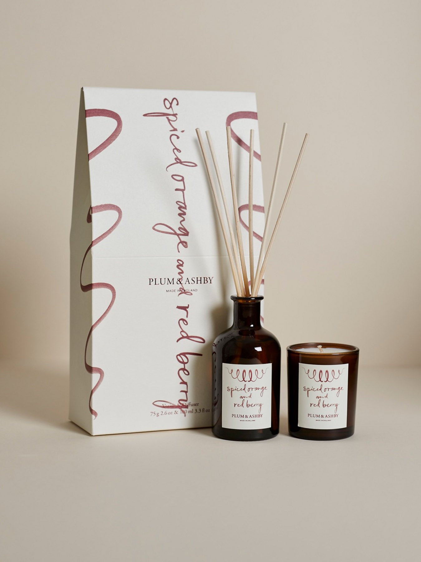 Spiced Orange and Red Berry Diffuser & Votive Gift Set