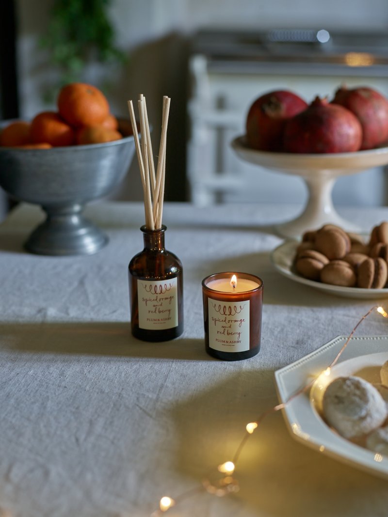 Spiced Orange and Red Berry Diffuser & Votive Gift Set