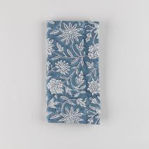 Indigo Floral Hand Printed Napkin