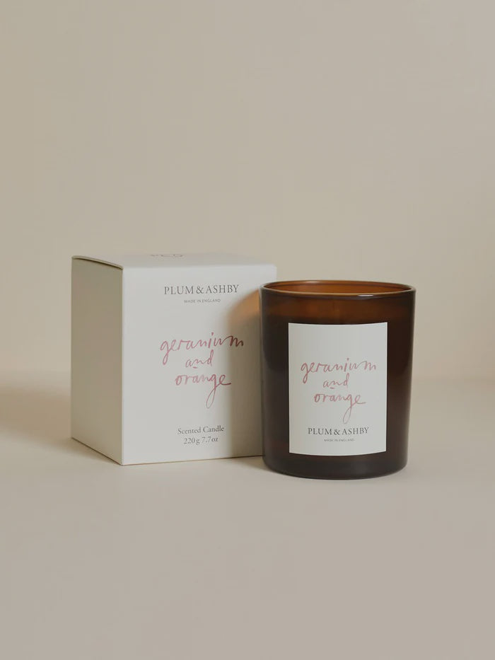 Geranium & Orange Scented Candle