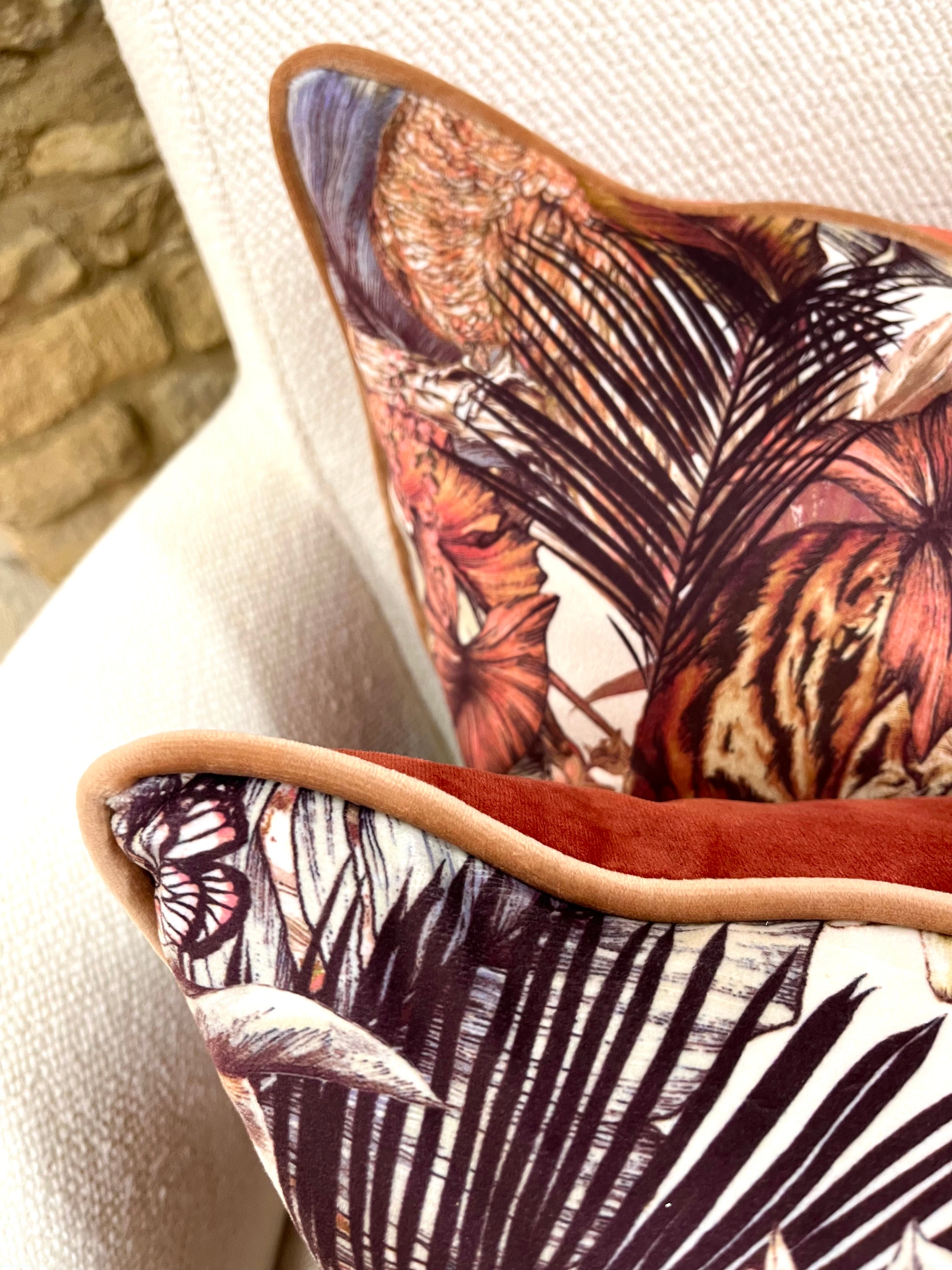 Cushion in PT Bengal Tiger Fabric
