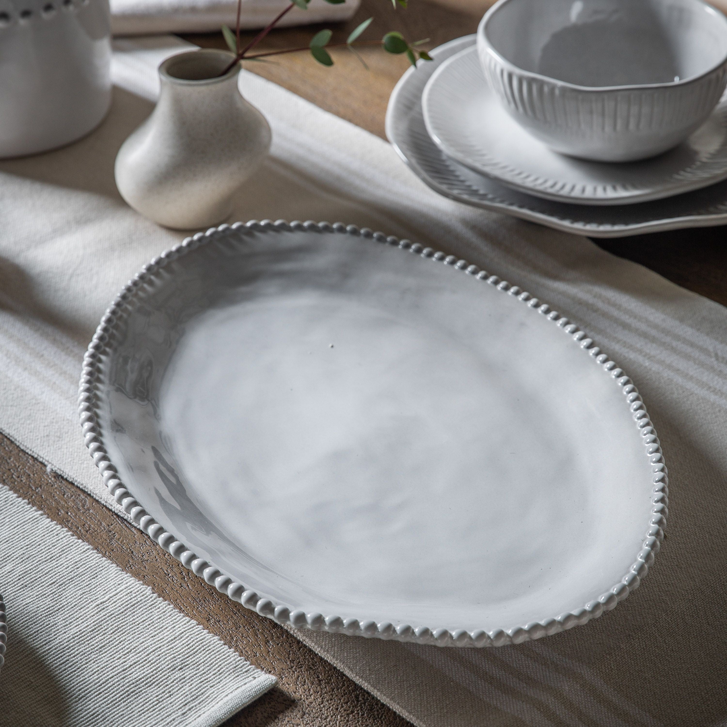 Organic Beaded Platter