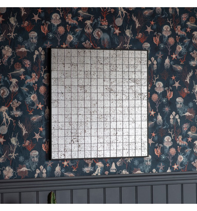 Black Mosaic Mirror