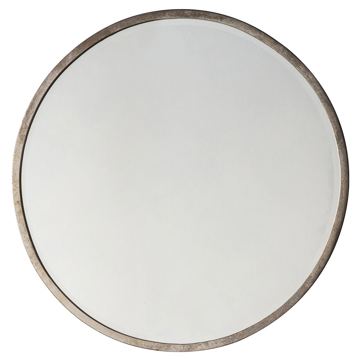 Round Mirror Antique Silver