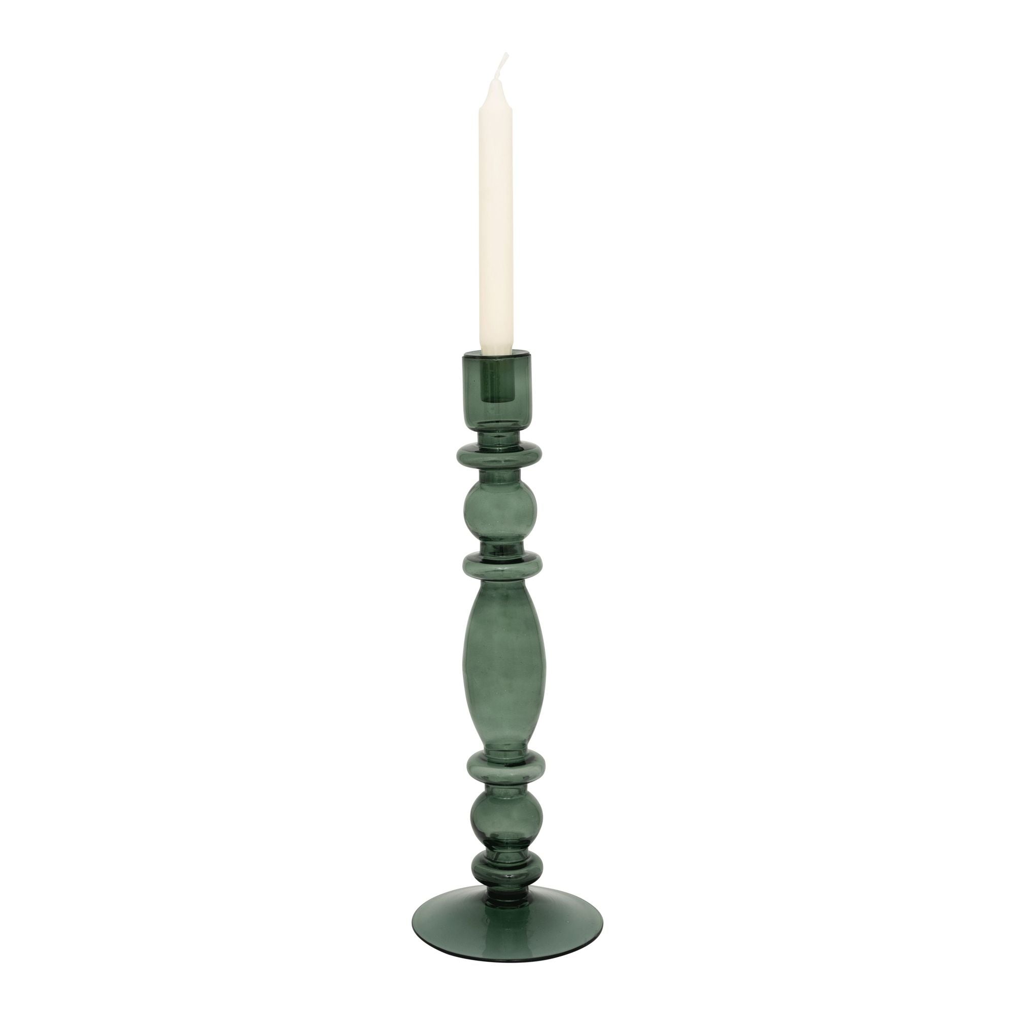 Tall Glass Candle Holder