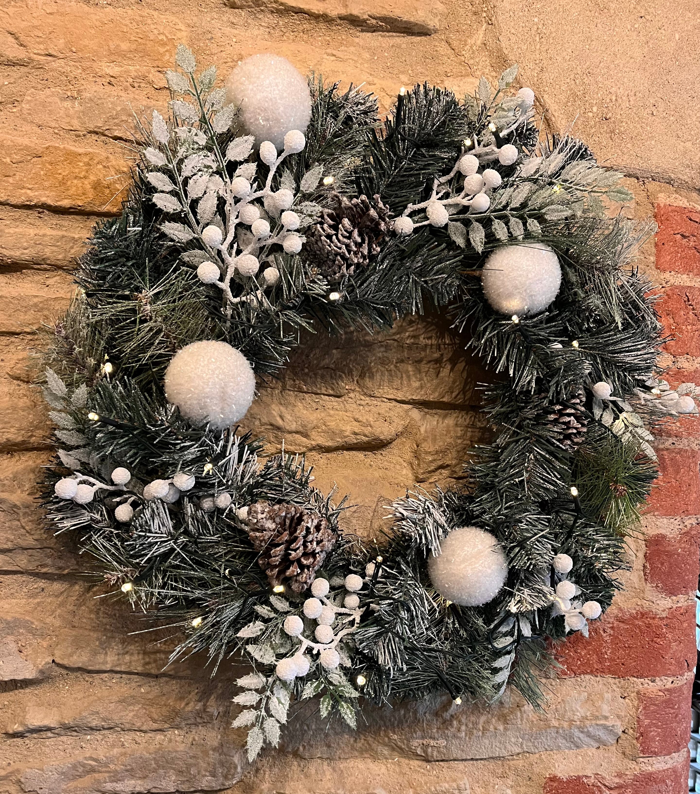 Frosted Berry Christmas Wreath